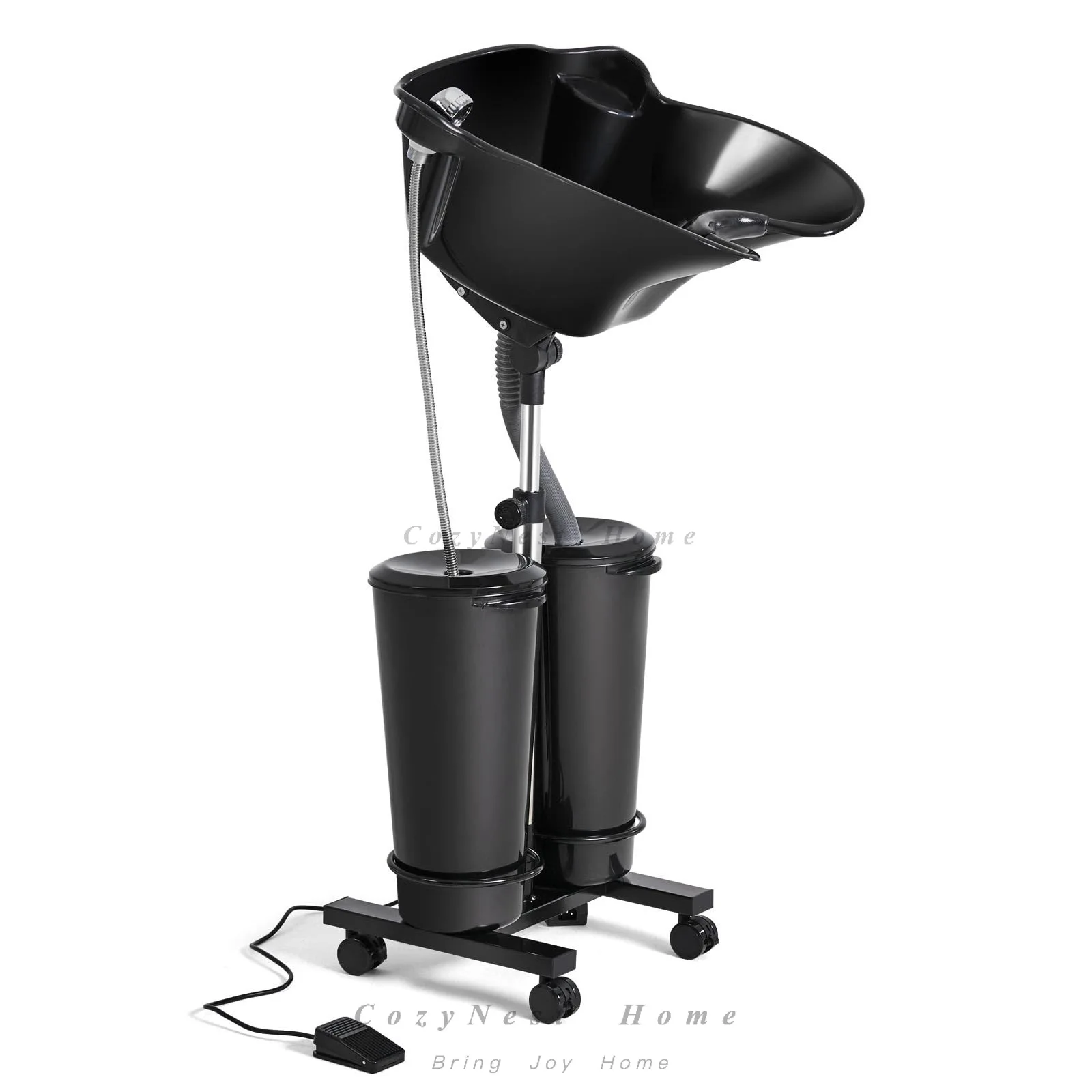 FOR Vertical Electric Shampoo Hair Salon Portable Double Barrel with Water Pump Movable Salon Punch Basin