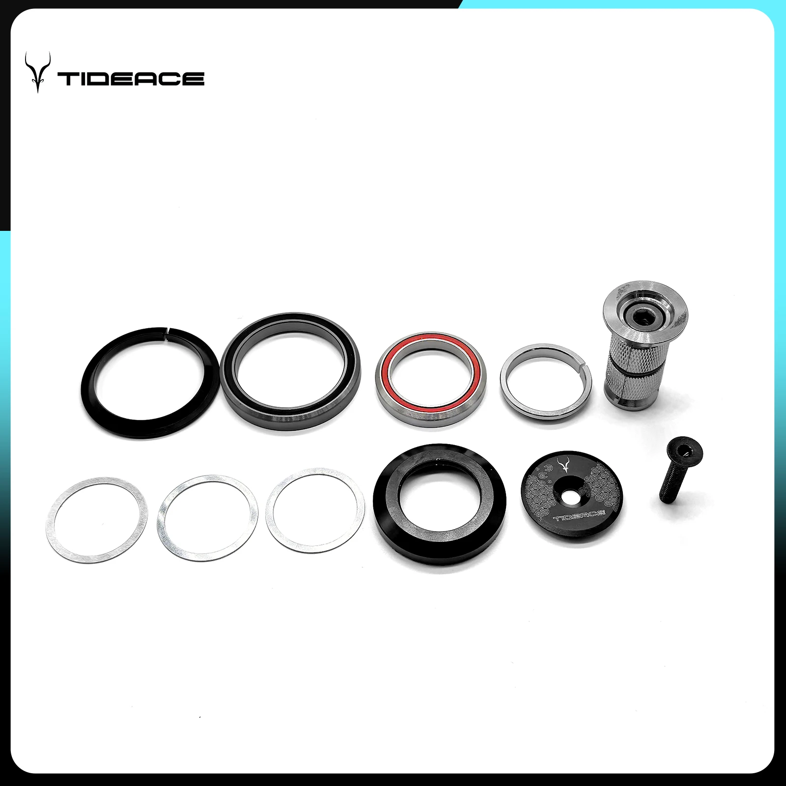 

Профессиональная велосипедная рулевая колонка Pro 1-1/8" - 1-1/2" с коническими герметичными подшипниками для MTB и шоссейных велосипедов, с верхней крышкой и комплектом проставок 28.6 мм