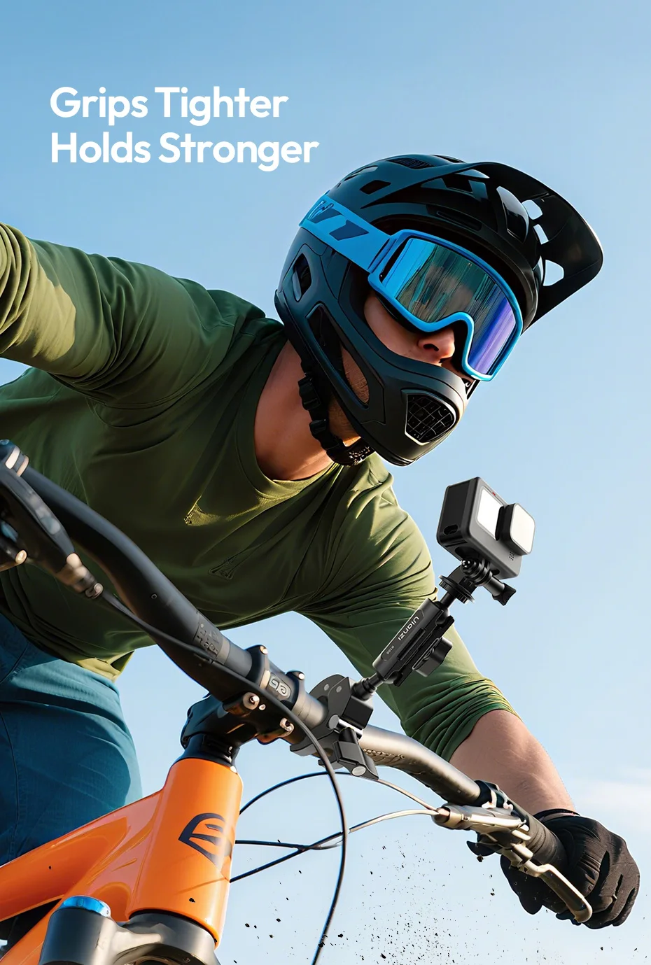 Ulanzi R105 Fahrradschienenmontageklemme 360° ° Verstellbarer Knopf mit 1/4-Zoll-Halterung für Insta360 Action-Kamera-Monitor-Fotografielicht – Detail 3
