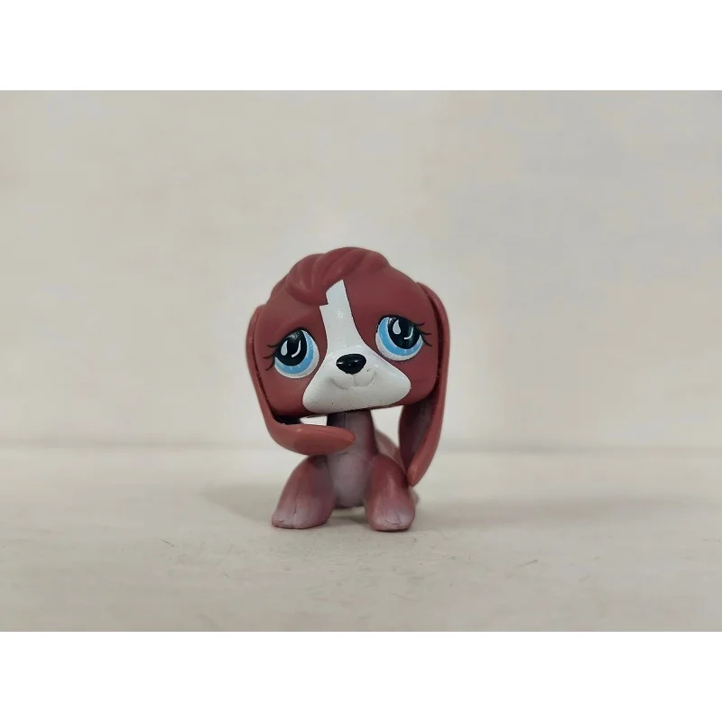 LPS Figure Brown Beagle Dog Blue eyes #567 Littlest Pet Shop toy