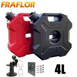Tanque de combustible de repuesto para coche, bidรณn de Gas, contenedor de aceite de gasolina, cubo de gasolina para motocicleta, diseรฑo รบnico, 4L, rojo, negro y verde