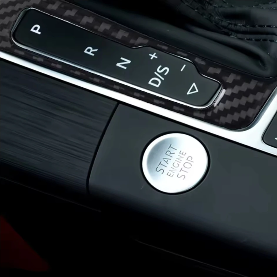 For Audi A3 S3 RS3 8V 2013-2019 Car Accessories Carbon Fiber Interior Gear Shifter Lever Panel Frame Trim Sticker Modification - view 2