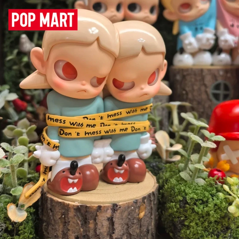 POP MART Zsiga 트윈스 시리즈 트렌디 데스크탑 장식품 귀여운 인형 피규어 장식 정교한 디테일 소장용 선물 소녀용
