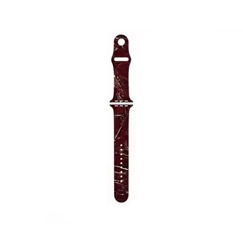 Bracelet de rechange en caoutchouc et silicone imprimé, pour Apple Watch Series Band