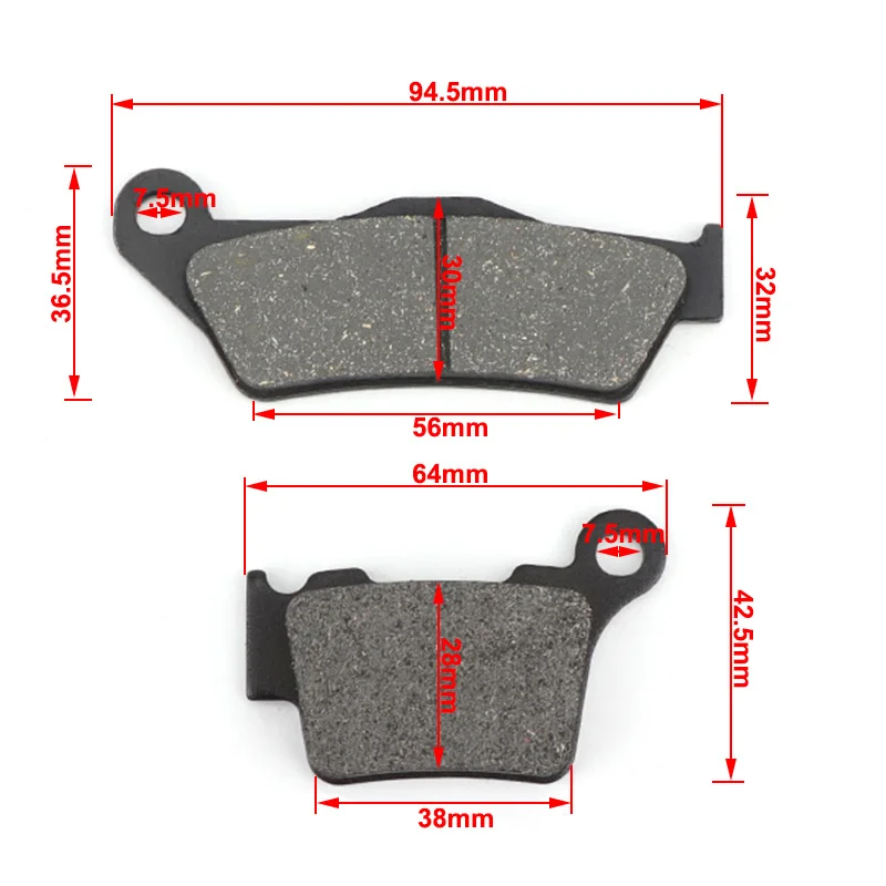 Motorcycle Front and Rear Brake Pads For KTM EXC-F 250 350 EXC-R 450 EXC 400 450 525 2004-2007 / EXC 500 2012-2016