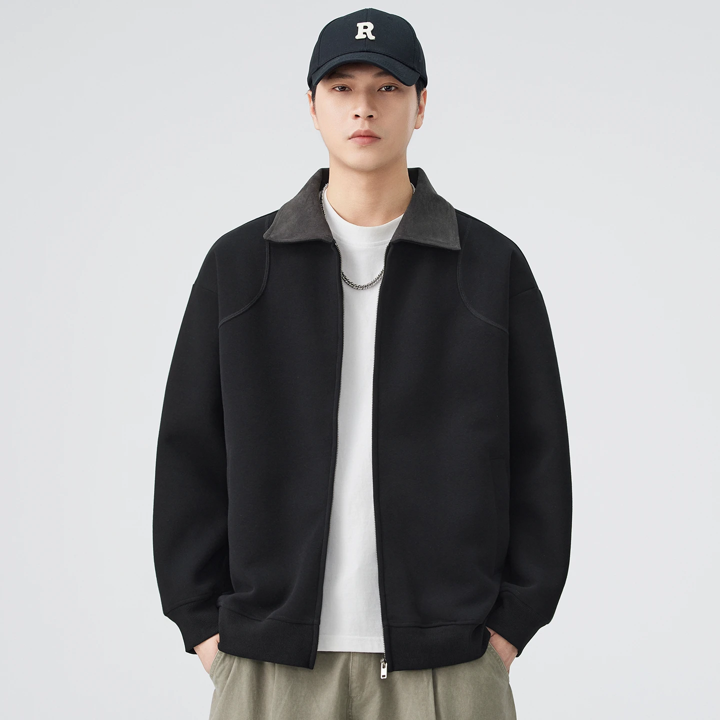 

Couple Sweatshirt Jacket Men Women Spring Autumn Fashion Loose Casual Cardigan Jacket Cityboy Sweatshirt Coat Hoodie Outerwear