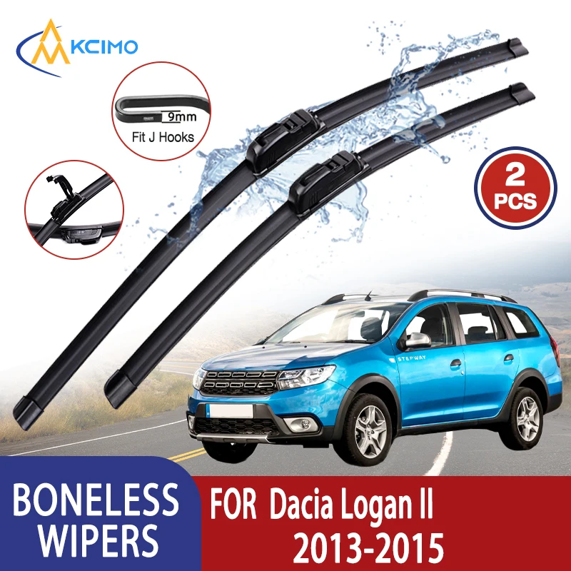 

Касимо для Dacia Logan II 2013-2015 Автомобильный дворник U-типа, мягкий резиновый бескостной дворник HD, тихий прочный автомобильный дворник 22 "+ 18"