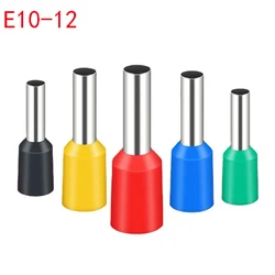 E10-12 Tube insulating Insulated terminals 10MM2 Cable Wire Connector 100PCS/Pack Insulating Crimp Terminal Connector