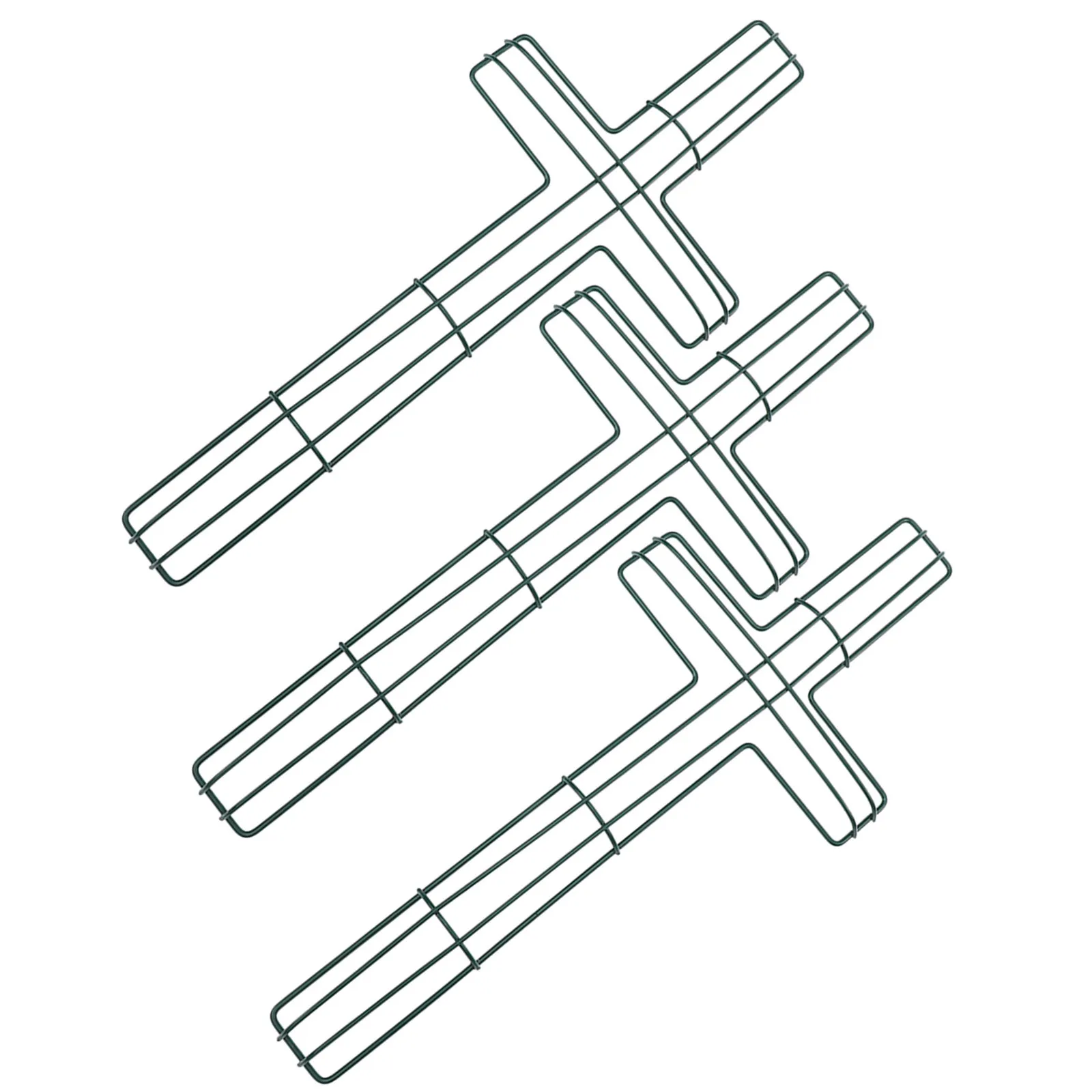 

3Pcs DIY Iron Wreath Frame Cross Shaped Floral Wreath Rack Sturdy Base Christmas Easter Garland Support Metal Floral Frame