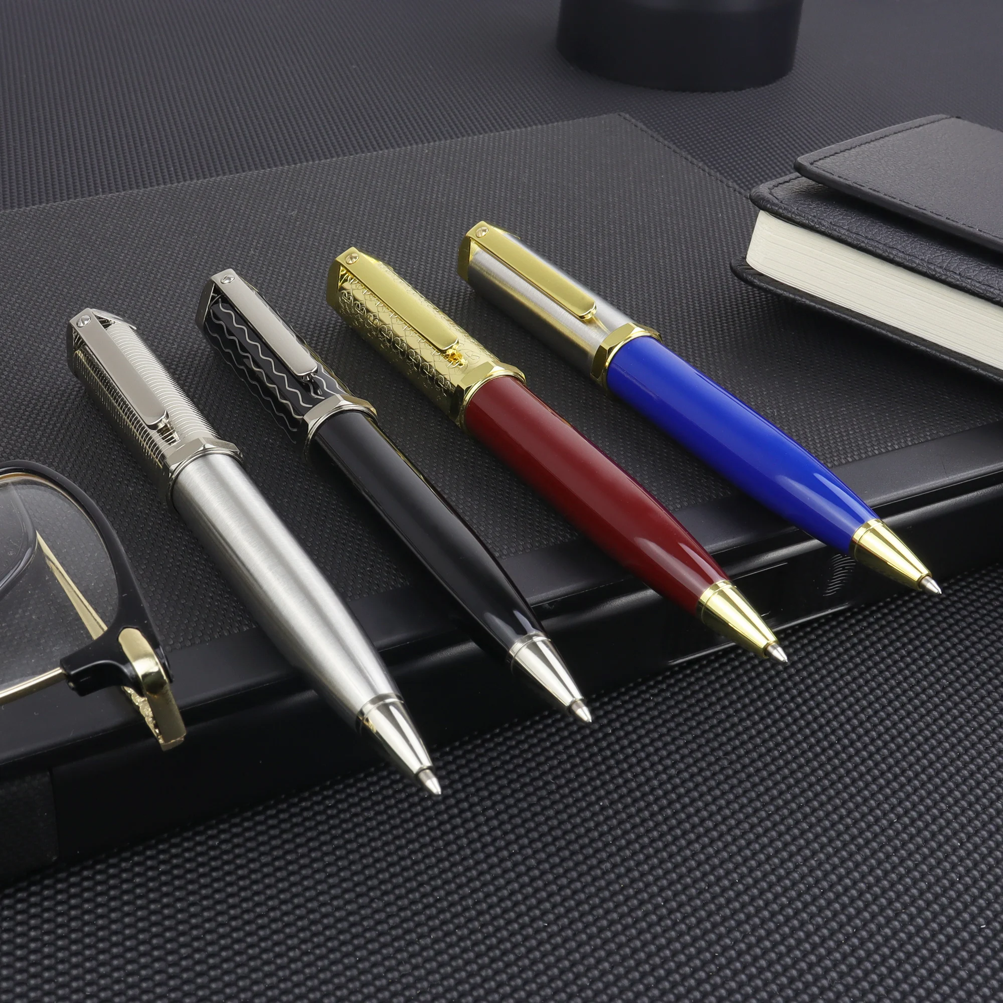 Luxury Fashion Ballpoint Pen Set - 159 Series Metal with Heavyweight Feel, Gift Box with Black Ink, Elegant Stylish Design