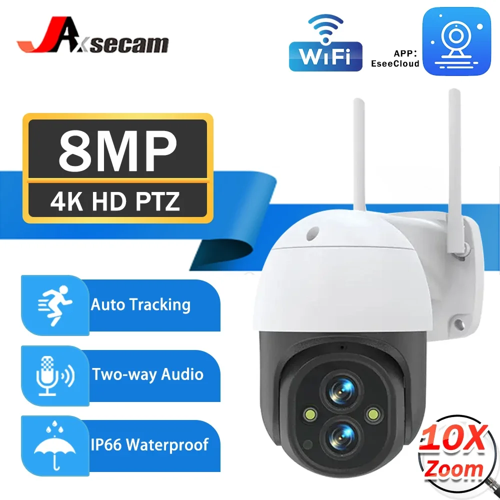 

4K 8MP WiFi IP Surveillance Cameras Dual Lens PTZ Wifi video cam for home mini 10X Zoom Wireless Wifi CCTV Surveillance Cameras