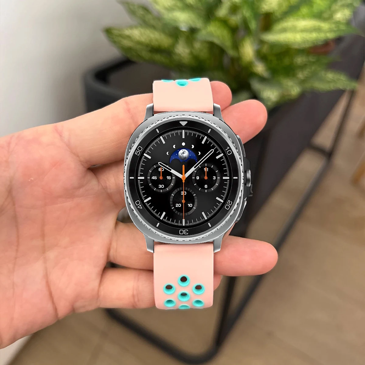 Untuk Samsung Galaxy Watch 8 40Mm 44 8 Tali Klasik Sabuk Bernapas Silikon Olahraga Korea Gelang untuk Galaxy Watch Tali Ultra
