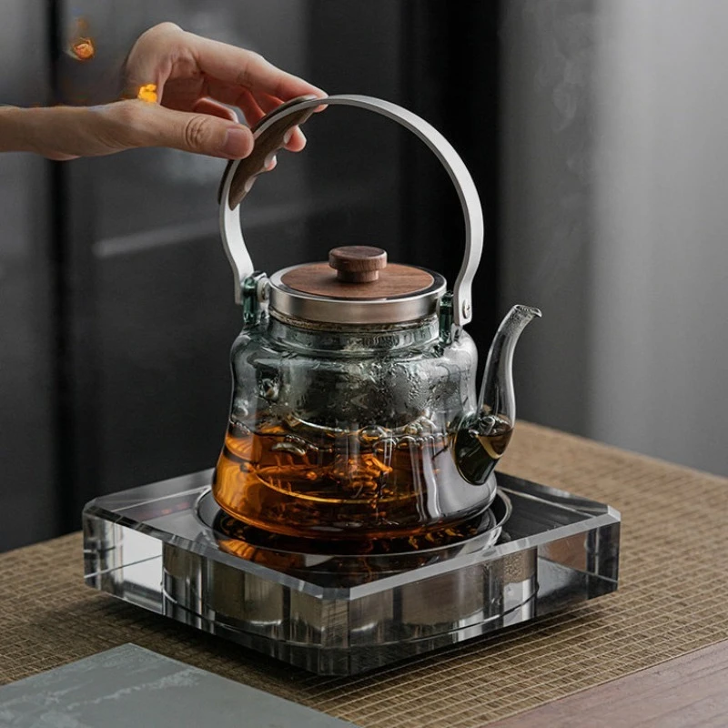 Tea brewer, high-end crystal electric ceramic stove, tea stove high-value cooking dual-purpose glass kettle tea set