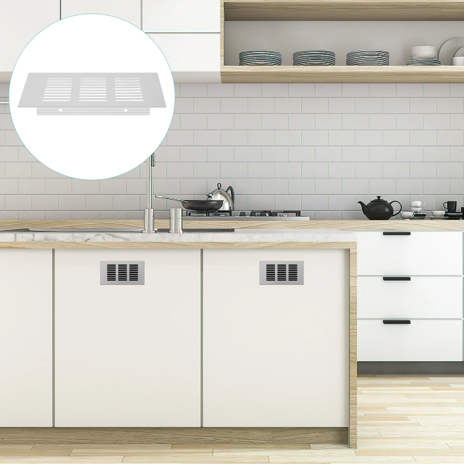 6 шт., дышащая сетка из алюминиевого сплава для шкафа