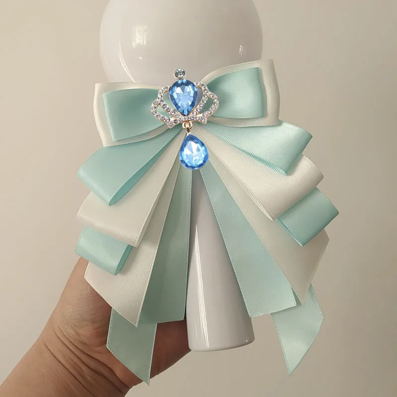 

Оригинальный бант ручной работы для концерта, ручная легкая палочка, лента, корона, аксессуары со стразами, модная женская рубашка в стиле Лолиты, воротник с цветком