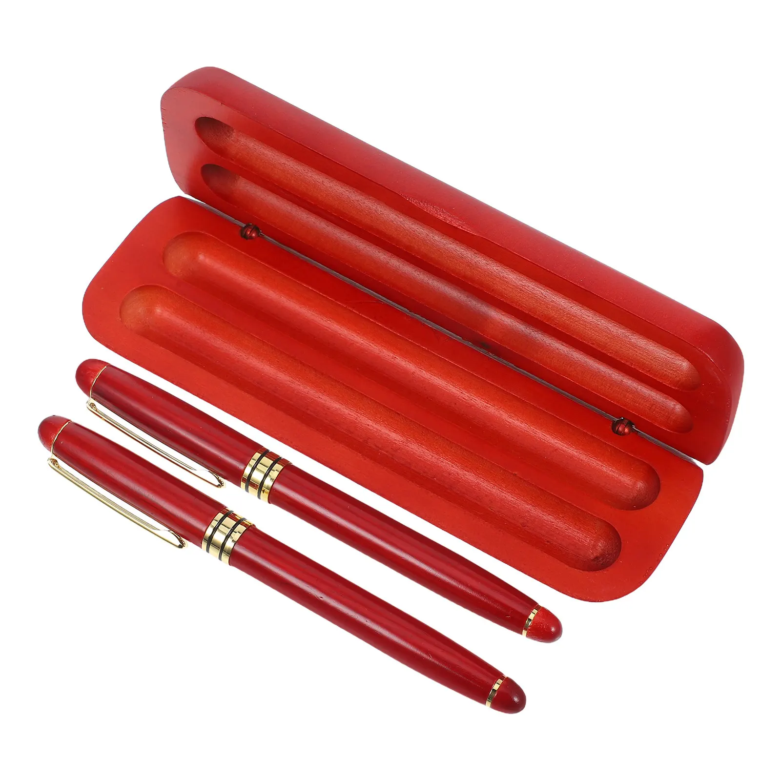 

Premium Fountain Pen Ballpoint Pen Combo Set Slim Lightweight Portable Writing Tool with Luxury Wooden Box School