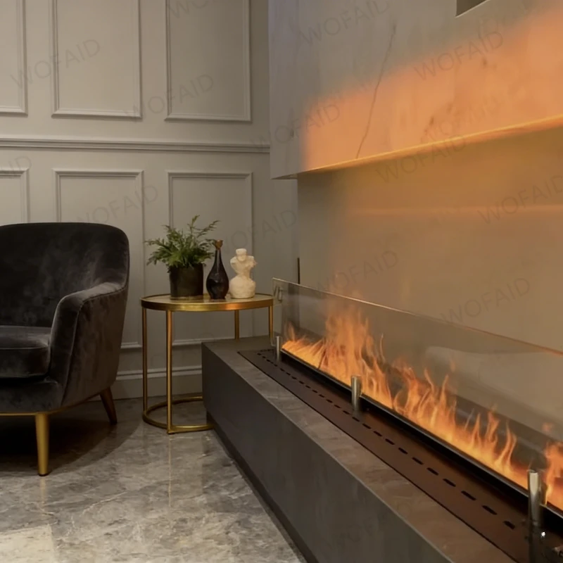 

Электрический камин с эффектом водяного пара и цветным пламенем, безопасный, без нагрева, для декора гостиной, реалистичное 3D-пламя с пультом ДУ