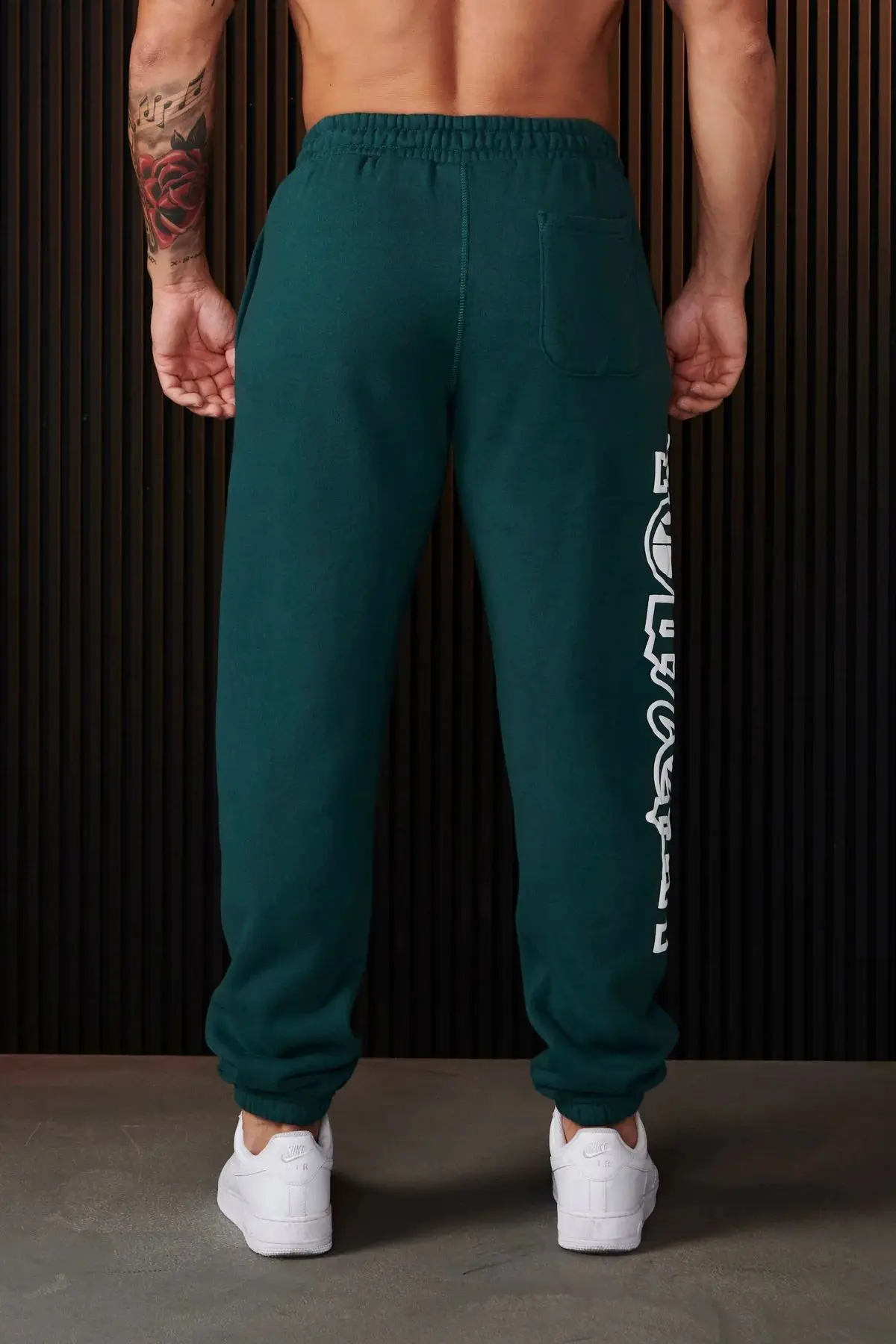 Men's sports pants for autumn and winter, fashionable for runners, gym fitness, casual pants, cotton printed ankle cuffs