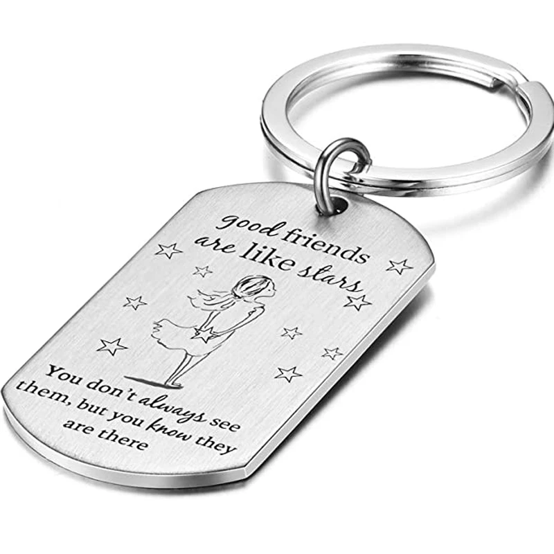 Good Friends Bestie Birthday Gifts for Her Keychain - Christmas Friendship Present Idea for Sister Coworker Roommate BFF