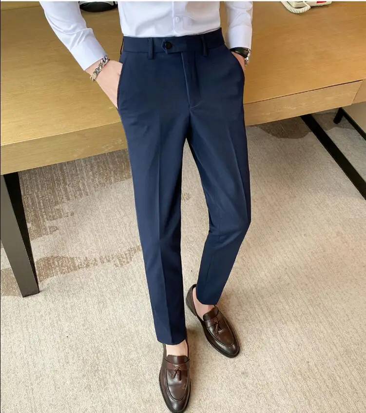 Groom White Suit Pants Men Formal Wear Dress Trousers Slim Fit Trousers Men Business Pants Men High Quality Dress Suits Pants 36