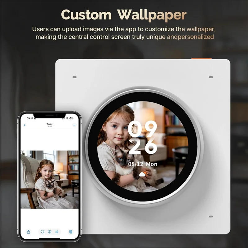 AA08-Tuya Wifi Smart Knob Schermo di controllo centrale Touch Ruota Switchh 3 relè Smart Knob Switchh