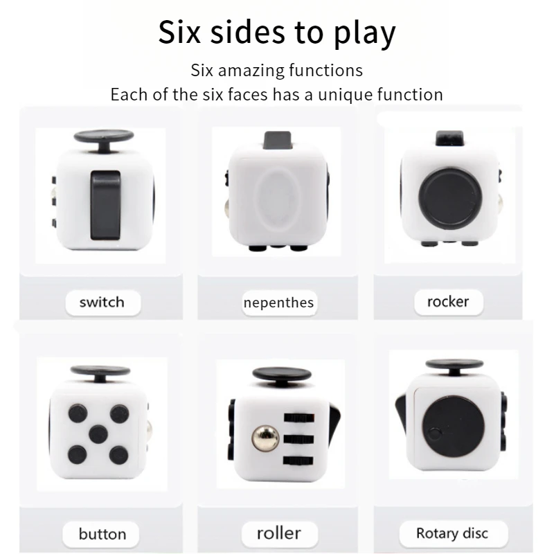 Fidget Cube Antistress Toys Hand Pinching Venting Anti Anxiety Games Kids Gift 6sided Playable Decompression Finger Tip Dice