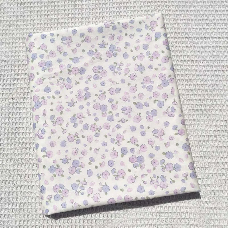 2024 100%Cotton Width 235cm Cartoon Rabbit Small floral Rose Leaves Flower Fabric for DIY Sheet Bedding Dress Pillow Craft Decor