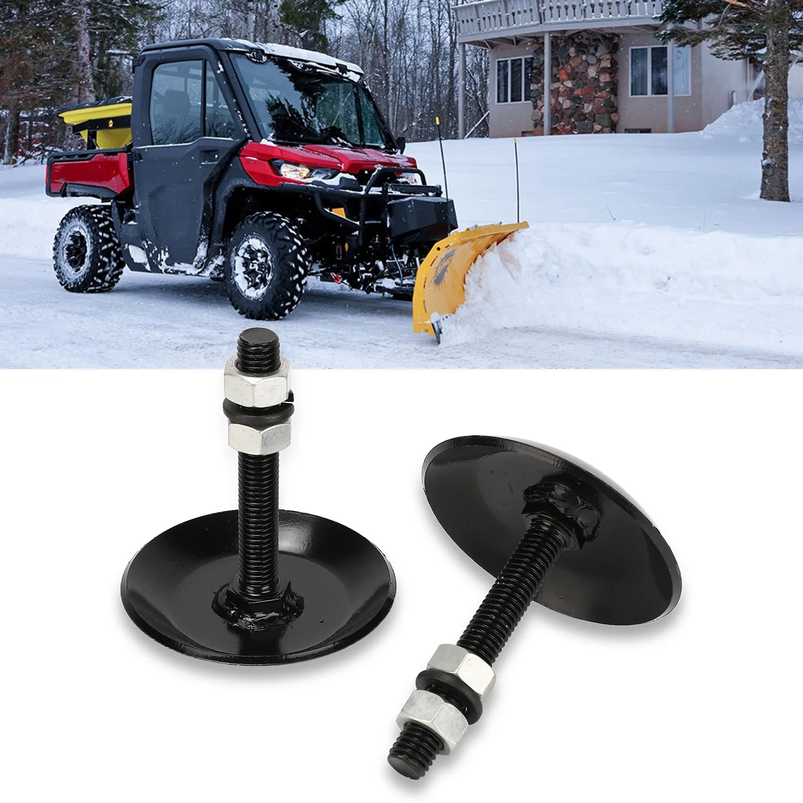 

2pcs Snow Plow Blades Skid Shoes Kit Steel 2873423 Replacement for Polaris ATV UTV Snowplow Skid Shoes