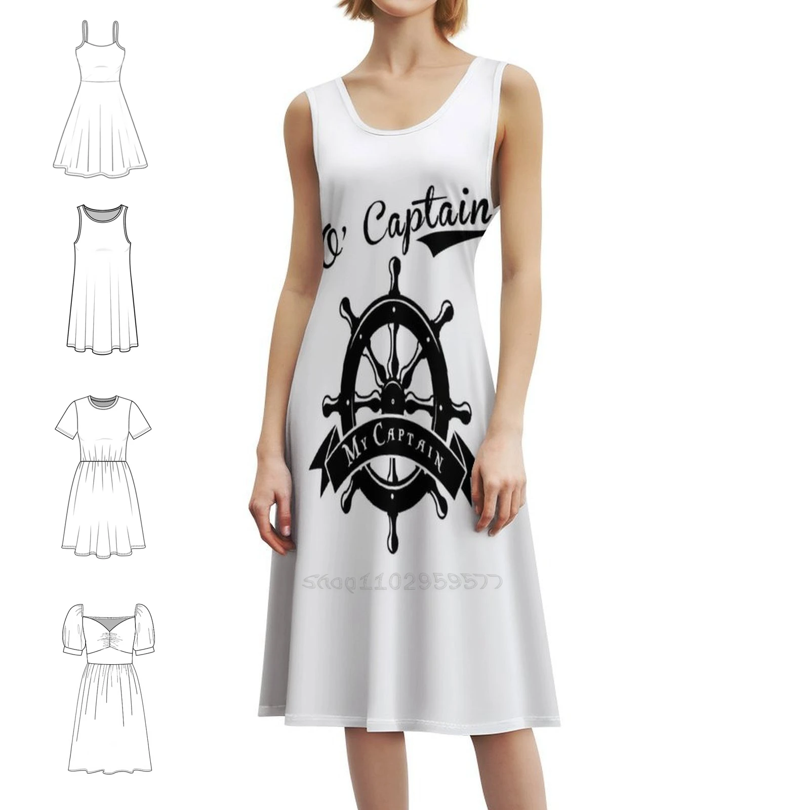 오 캡틴 마이 캡틴 월트 화이트먼 시 보헤미안 민소매 드레스 여성용 프린트 비치 파티 드레스 책 애호가 책벌레