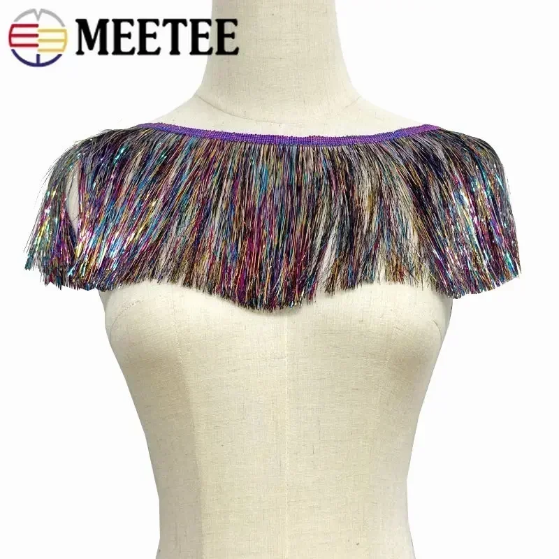 2/5/10Meters Meetee 15cm Colorful Fringes Tassles Clothes Dress Lace Trim Curtain Decoration Ribbon DIY Garment Accessories