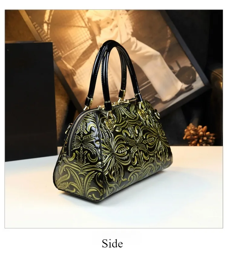 

Vintage women's bag, single shoulder messenger bag, handmade soft leather handbag, embossed large capacity pillow bag, handbag