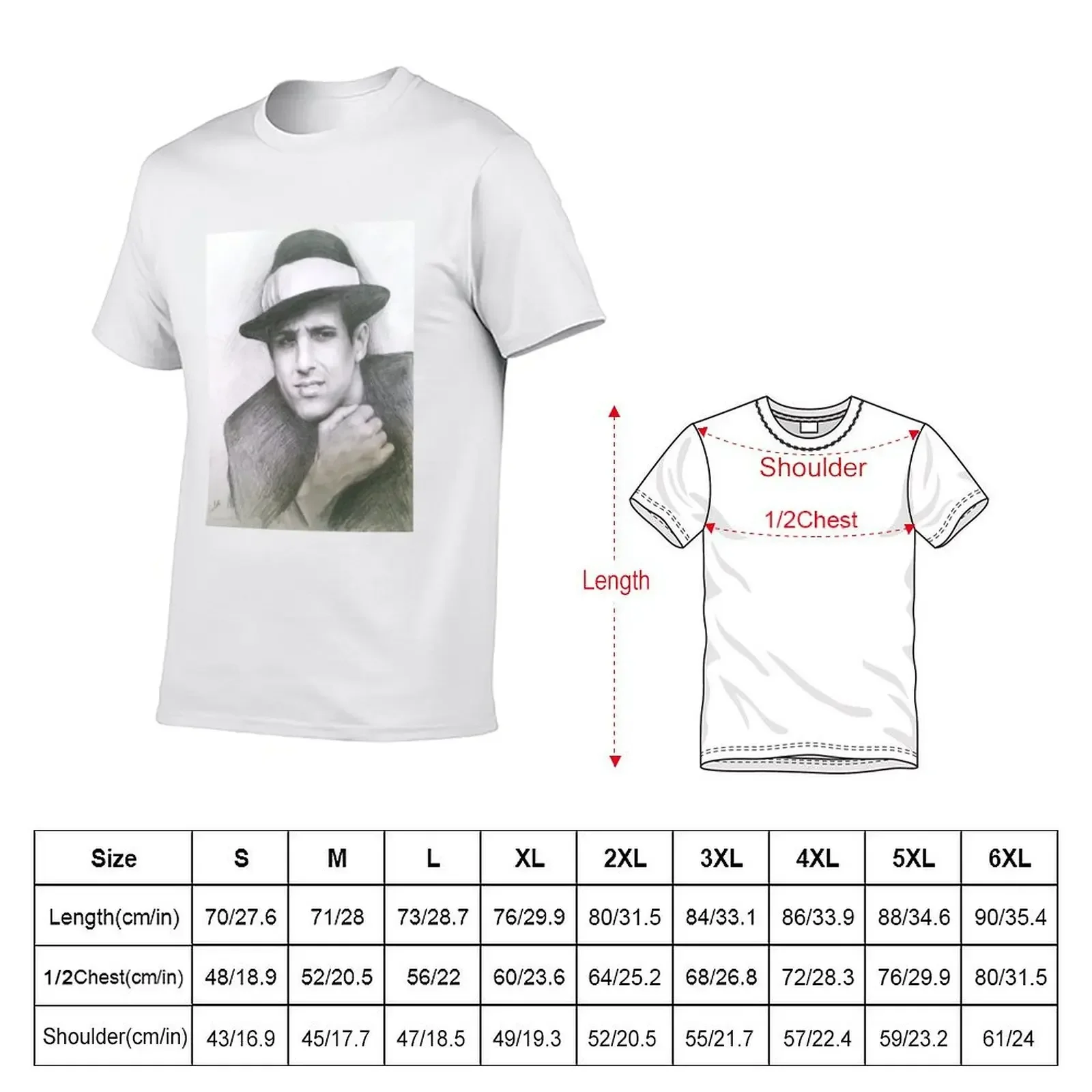 Adriano Celentano T-Shirt vintage graphic tee blacks designer shirts mens t shirts top quality