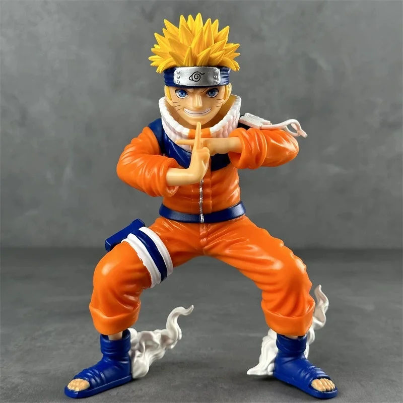 18CM Naruto Figure Kage Bunshin no Jutsu Uzumaki PVC Doll Desktop Ornament Anime Gift Collection Gift for Friends