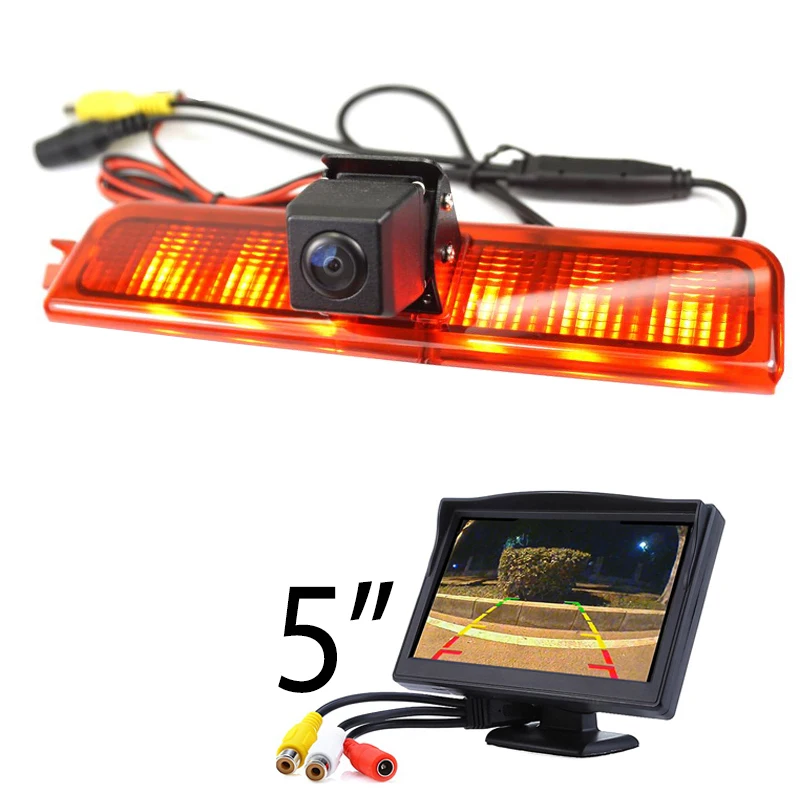 HD CCD ضوء الفرامل الرؤية الخلفية عكس الكاميرا ل Volkswagen VW caddy 2013- 2015 كاميرا لموقف السيارات مع شاشة السيارة