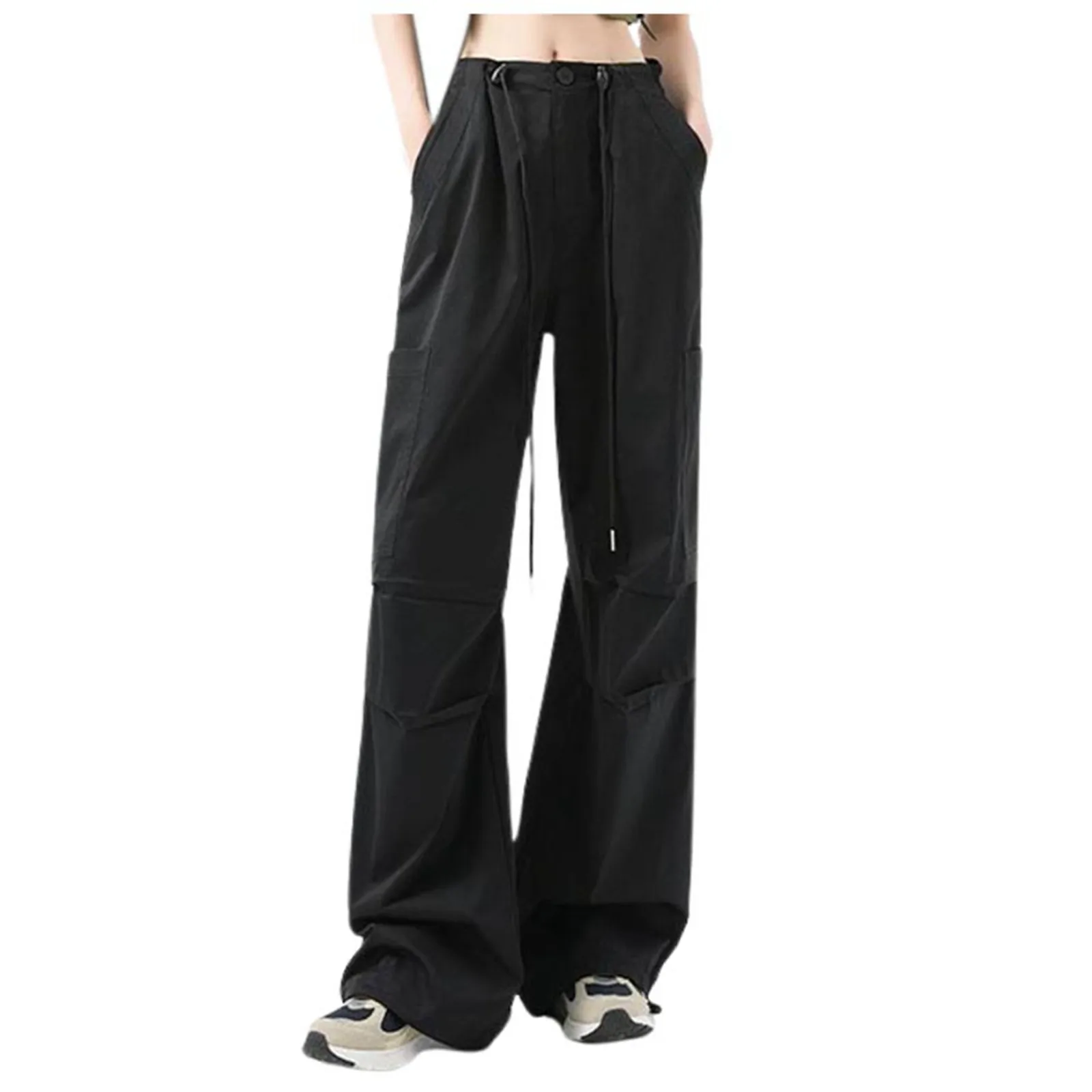 

Grey American Style Cargo Pants Women'S Autumn Thin High-Waisted Slimming Parachute Petite Straight-Leg Bell Bottoms New 2025