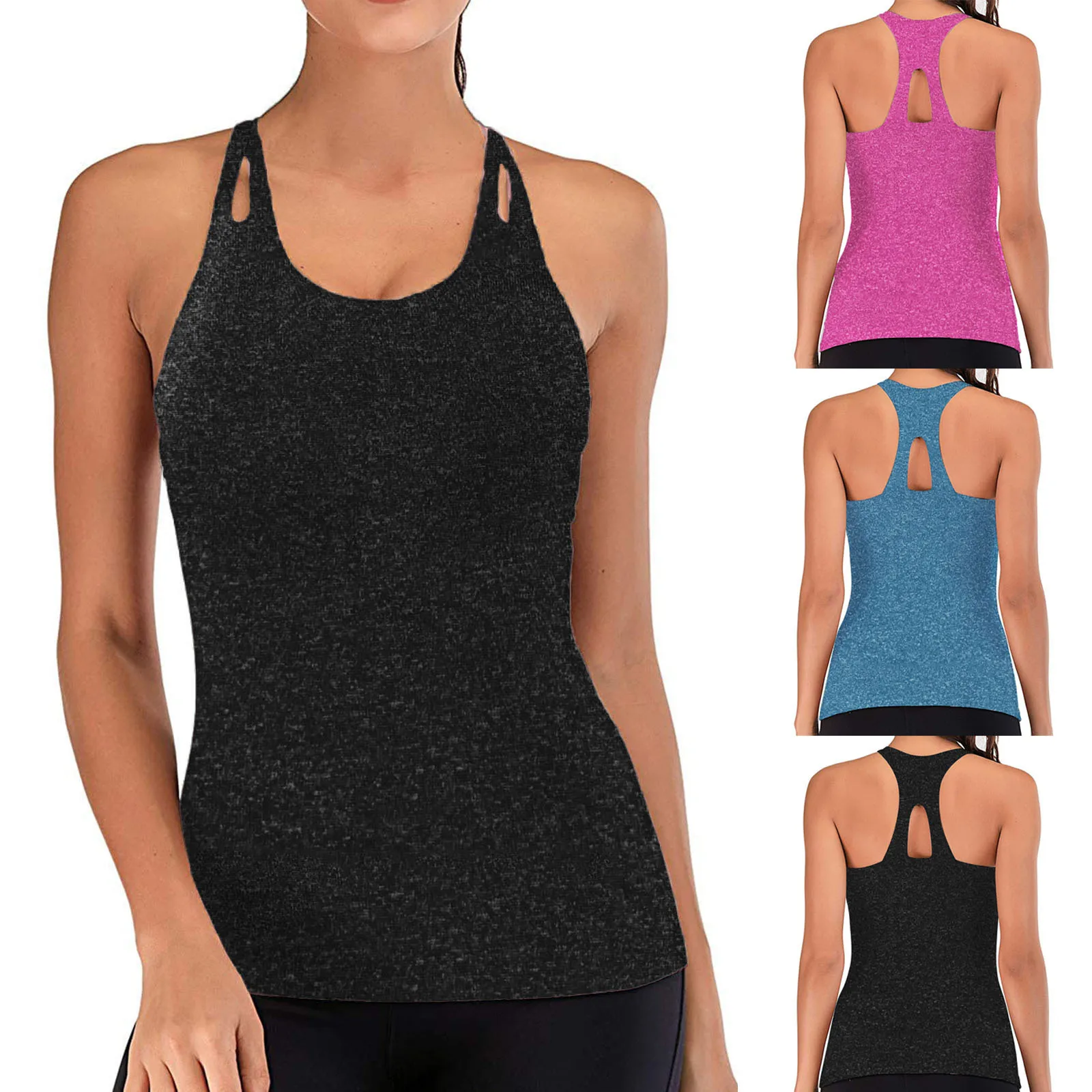 

Sexy Backless Yoga Tank Tops For Women Sleeveless Sport Fitness T Shirt Workout Yoga Shirts Quick Dry Athletic Running Vest Lady