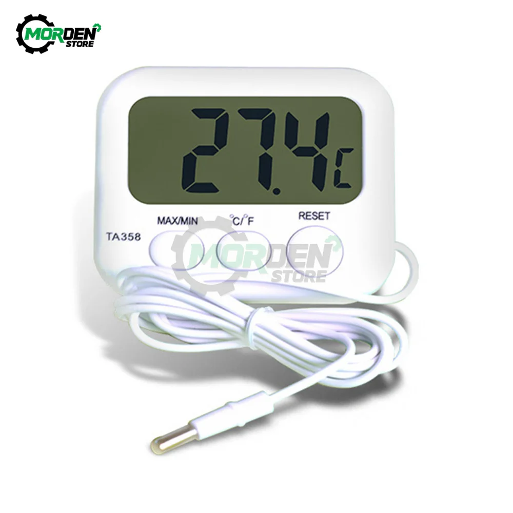 Mini LCD Digital Thermometer With Probe Sensor Swimming Pool Refrigerator Water Tank With Cable 1.5M for Fish Tank Accessories