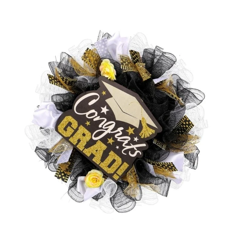 

Выпускной венок с поздравительной надписью Искусственный венок для входной двери, окна 15UB