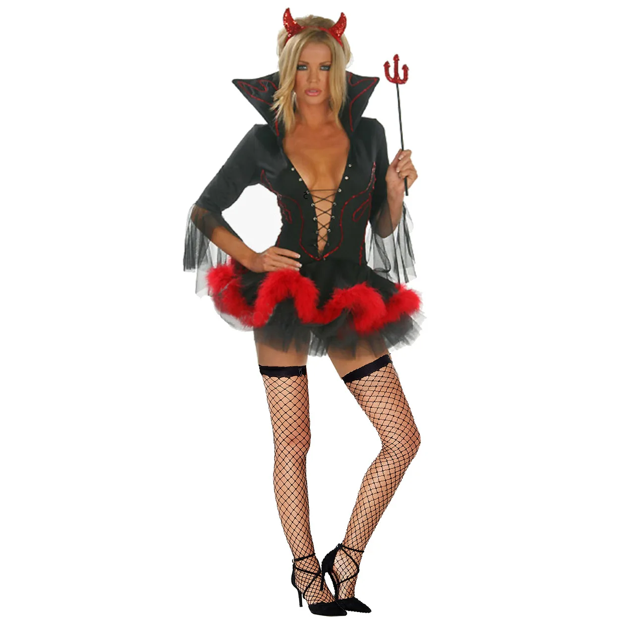 

Halloween Devil Dress Lady Vampire Queen Game Uniforms Role Playing COS Suit