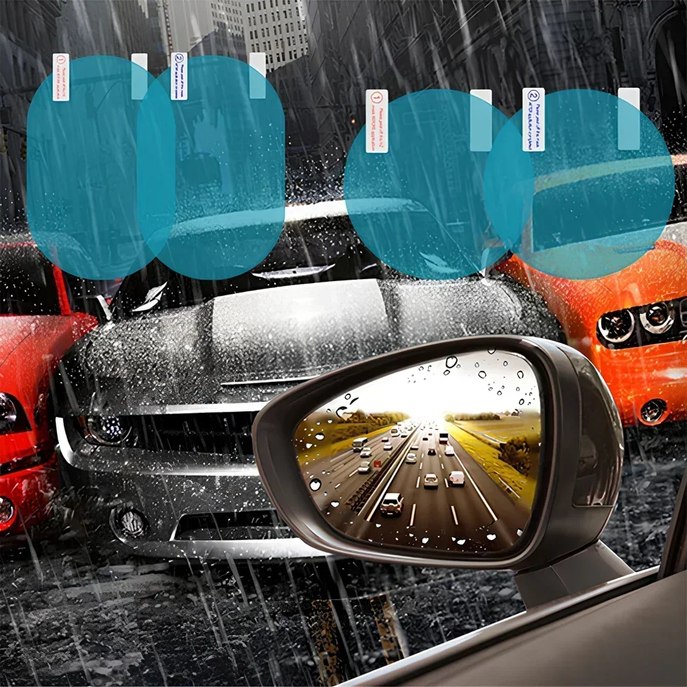 Car Sticker Rainproof Film Rearview Mirror Rain Clear Sight Rainy Day Water Auto Dewatering View Accessories Tool Multiple Sizes