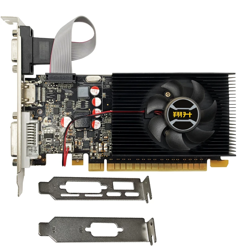 ASL NVIDIA GeForce GT 730 2 ГБ GDDR5 64-битный PCI-E 2,0 HDMI-совместимый DVI VGA Низкопрофильная тонкая видеокарта Видеокарта для ПК