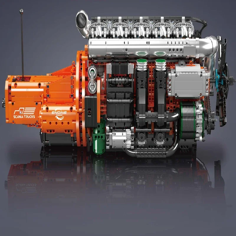 Mold King 10200 Elektrische aandrijfblokken Moc Motorblok Baksteenmodel Technische bouwkit Bakstenen Transmissie Kinderspeelgoed