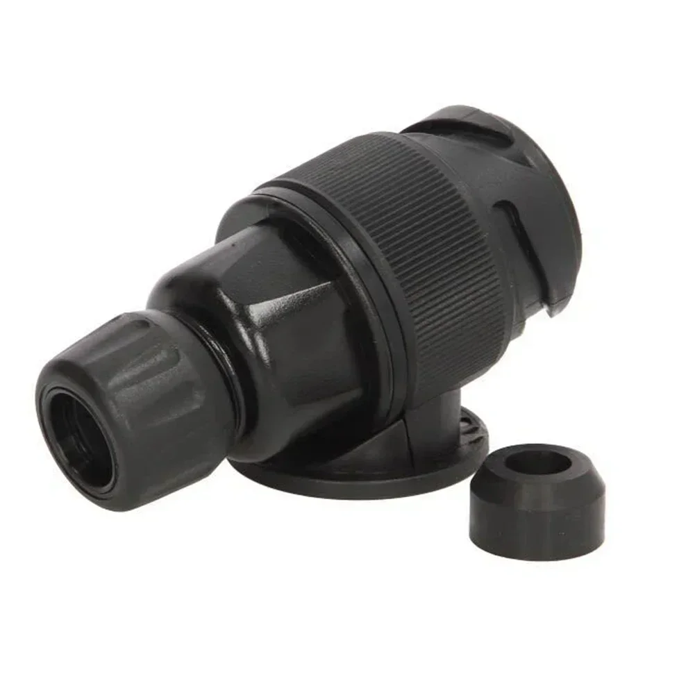 1pc Car Black Euro 13 Pin RV Plug 13 Pole Trailer Short Connector RV Replacement Parts Accessories Bayonet Closure High Quality