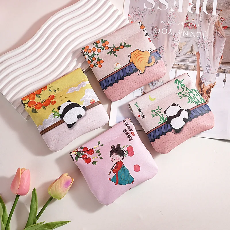 Fermeture automatique filaire casque poche rouge à lèvres sac cosmétique clé USB portable sac numérique câble de données sac de rangement