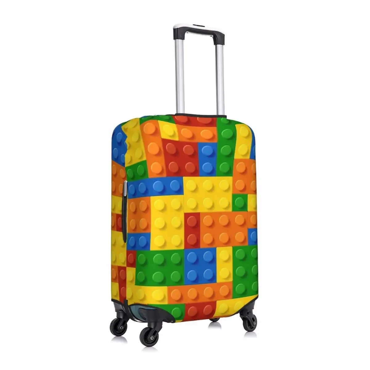 Building Blocks Printed Suitcase Cover Construction Brick Practical Business Protector Luggage Accesories Vacation