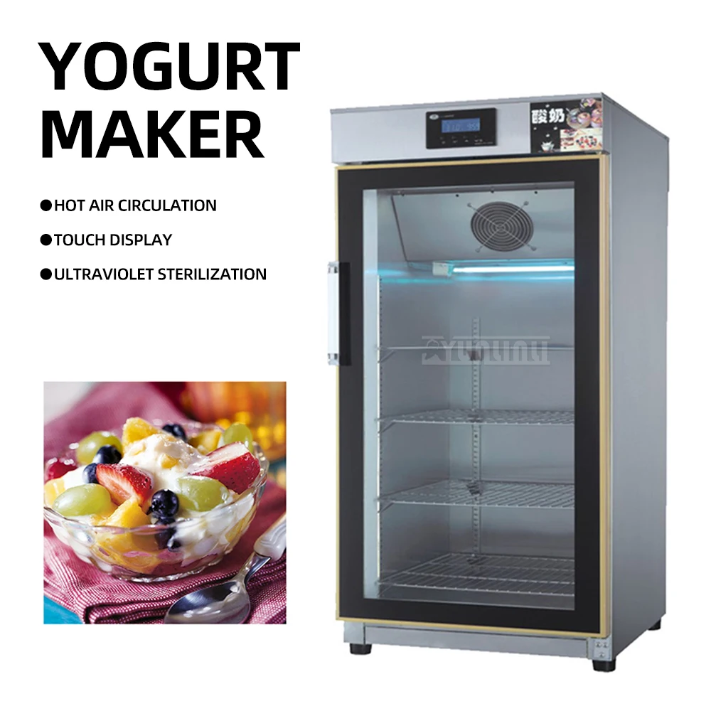 Gabinete de yogur refrigerado de esterilización de temperatura constante comercial Gabinete de yogur refrigerado inteligente