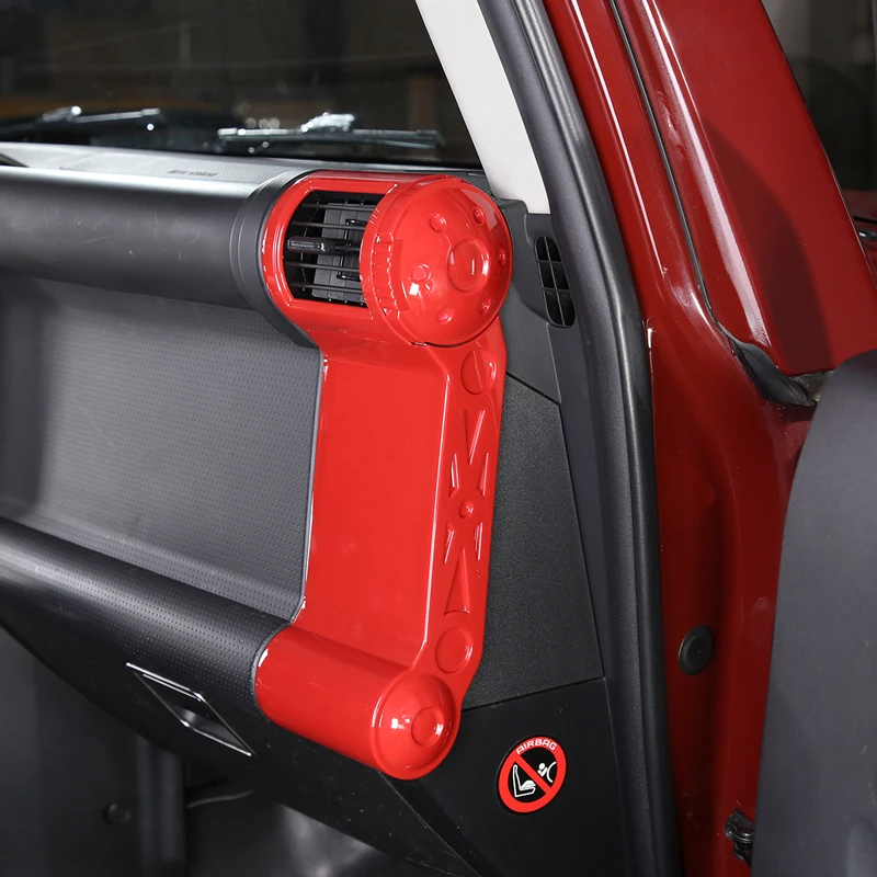 For Toyota FJ Cruiser 07-21 Both Side Air Conditioner Outlet Frame Decoration Cover ABS Carbon Fiber Texture Interior Accessory
