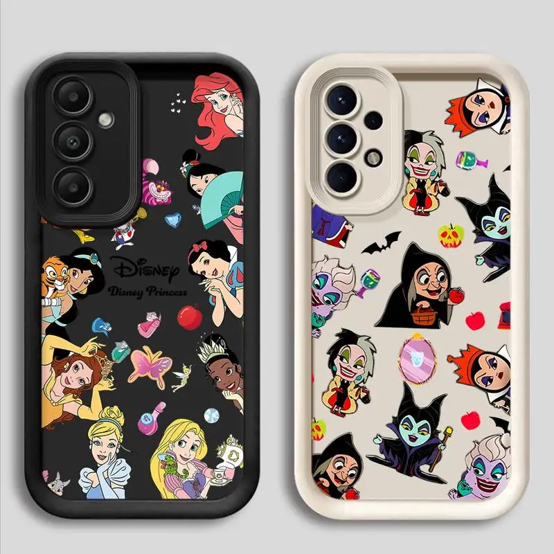 Disney Princess Cute Phone Case for Samsung Galaxy A15 A25 A35 A55 A51 A71 A72 A73 A52 A52s A53 A54 4G 5G Soft Cover