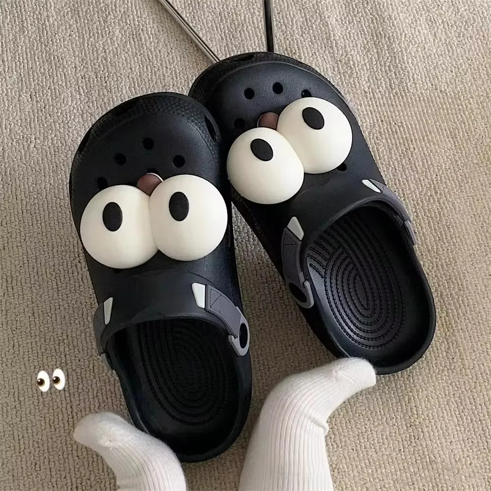 Fashionable 3D cartoon cute kawaii big eyes sausage mouth charm shoe accessories DIY detachable summer clog shoe buckle