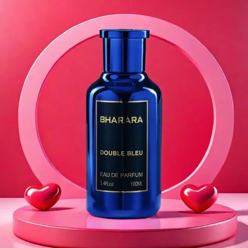 Bharara Bleu, 100ML,Crystal Sapphire‑blue Perfume Bottle, Lemon‑mint‑marine‑cedar‑amber, Fresh Marine Woody Men Perfume Set. view 2